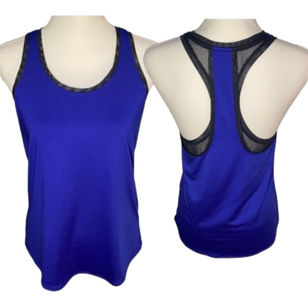 Fabletics Mosa Blue Black Racerback Tank‎